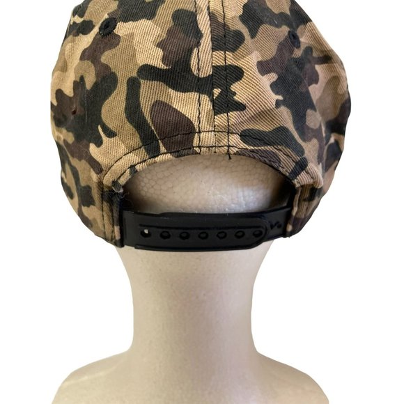 Men Snapback Cap FAV Adjustable Embroidered Camouflage Brown - Picture 4 of 4
